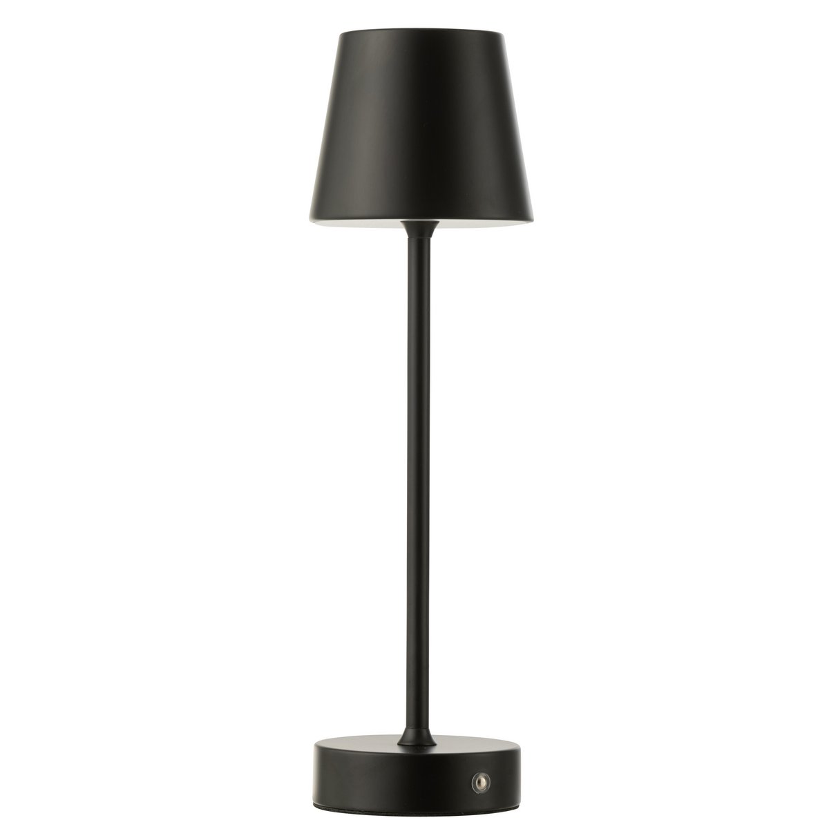 Lampe de table J-Line Goa en métal noir, vue de face