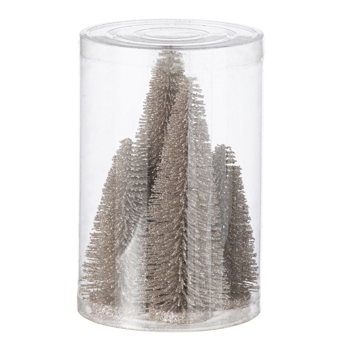 Boîte de sapins décoratifs J-Line, ambiance festive et chic