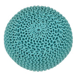 Tabouret de siège pouf ensemble 2 pièces Ø 55 cm h 37 cm tabouret de tricot coussin de plancher