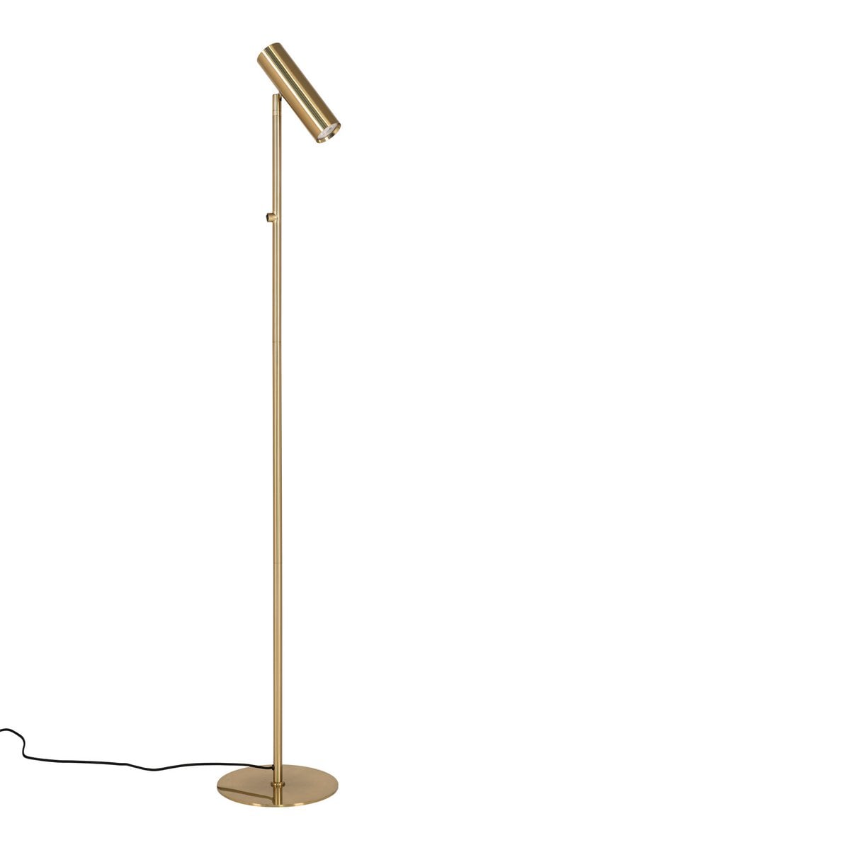 Lampadaire Paris en laiton et acier, vue de face