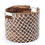 Panier de rangement PURA | Panier de plantes | Panier à linge (blanc) en fibre de banane (3 tailles)