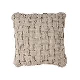 Housse de coussin Crosier en lin naturel, vue de face