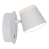 Lumière murale sans fil ", environ 12 x 14,5 cm, en métal blanc, pour l'intérieur