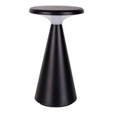 Table de batterie solaire légère "Palu" pour l'extérieur et à l'intérieur, en plastique en noir, 20 cm de haut