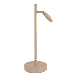 LED LED sans fil "Lupa", 45 cm de haut, en aluminium laqué (amandes givrées, pantone 481 C) et en plastique blanc, à LED intégré, dimmable, capteur tactile.