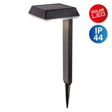 SPIT décorative solaire "Sigi", 79 cm de haut, plastique, noir, LED intégrée, blanc chaud