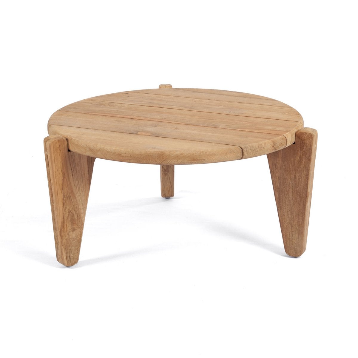 Table basse Seseh en teck avec trois pieds uniques