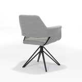 Katy Armchair tissu en peluche, tourner le pied