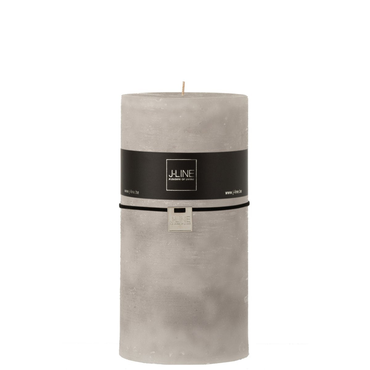 Bougie cylindrique J-Line gris clair - élégance moderne