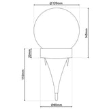 3 Définir la lampe solaire à LED / brochette moulu "Crackle" Ø 12cm, pour l'extérieur, lampe de table et le verre, blanc, avec LED intégrée