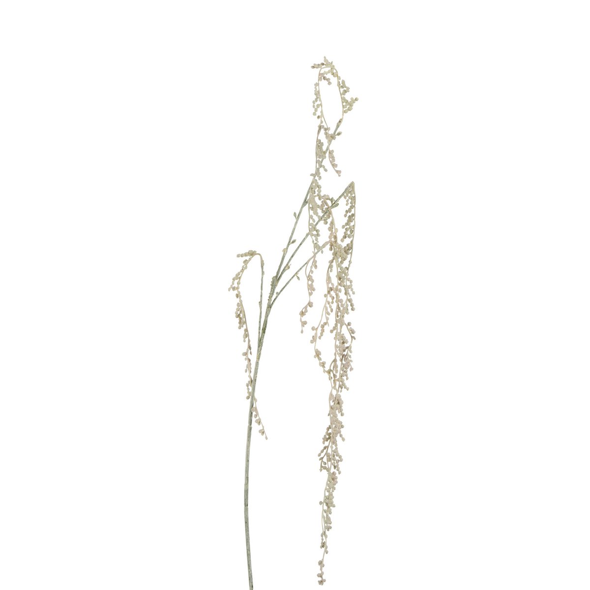 Plante artificielle J-Line Senecio Rowleyan avec feuilles vertes réalistes
