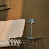 Lot de 8 lampes de table rechargeables grises avec station de recharge