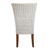 Chaise de rotin chaise de salle à manger blanche chaise de panier cardine blanc chaise de jardin d'hiver durable