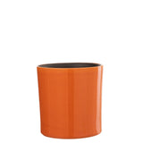Pot de fleurs en céramique orange J-Line, design moderne, diamètre 21 cm