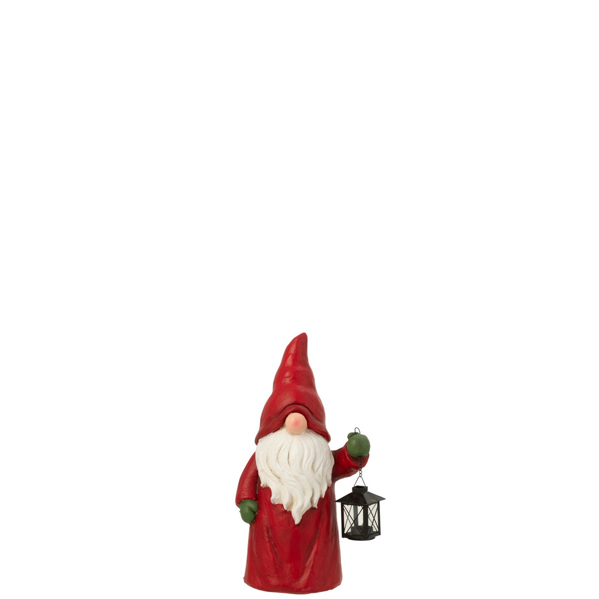 Figurine Gnome Lantern J-Line en extérieur, ambiance jardin