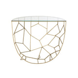 J-Line Console Moza Métal/Verre Or