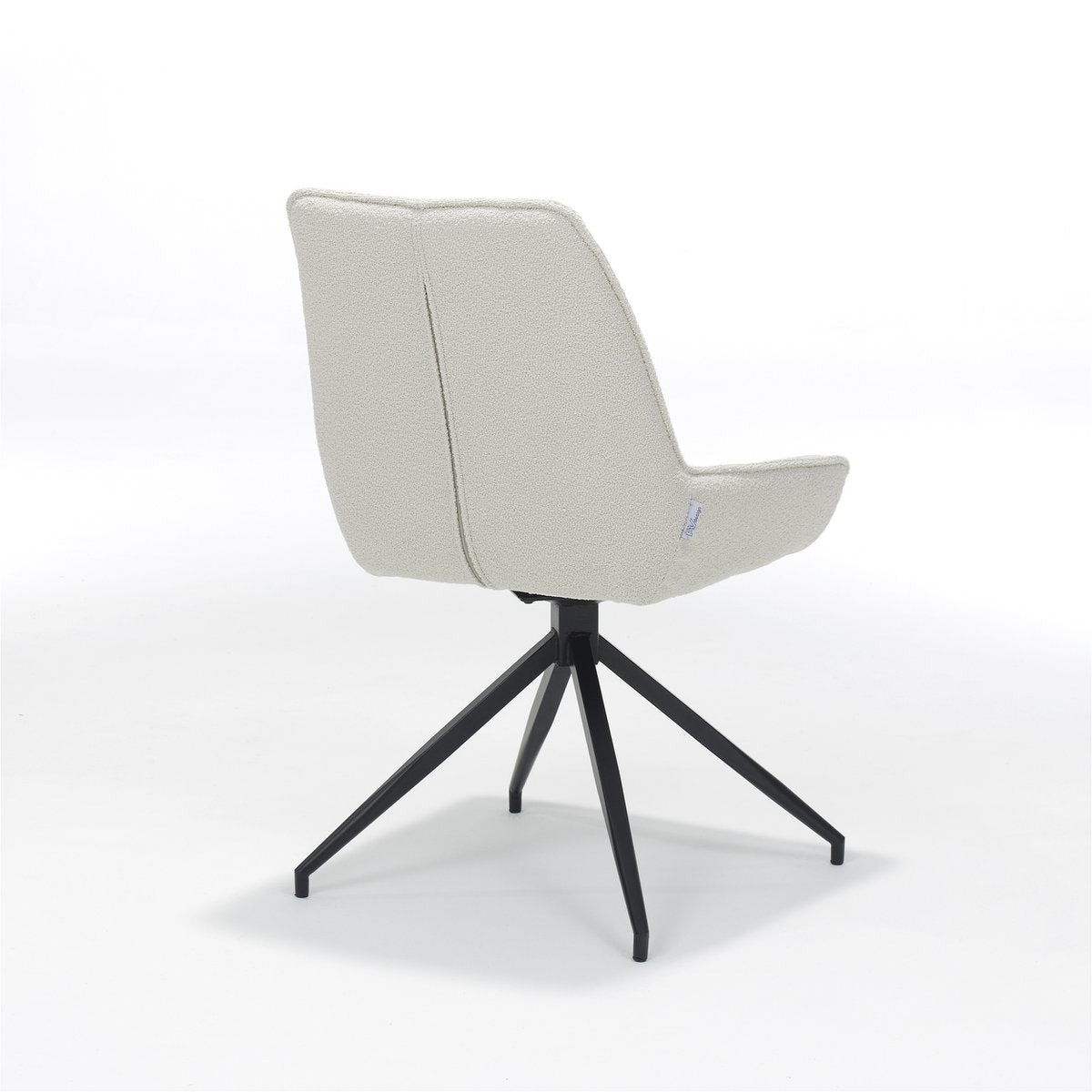 Chaise Montana en tissu Ecru - vue avant avec détails en peluche