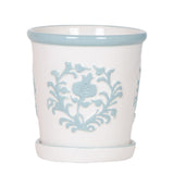 Cache-pot en céramique turquoise Ø9 cm