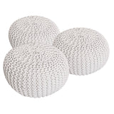 Pouf Set 3 pièces Ø 55 cm Coussin de sol taboure tabouret tabouret de siège de siège de siège tabouret