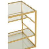 Table d'appoint J-Line en métal doré dans un cadre chic