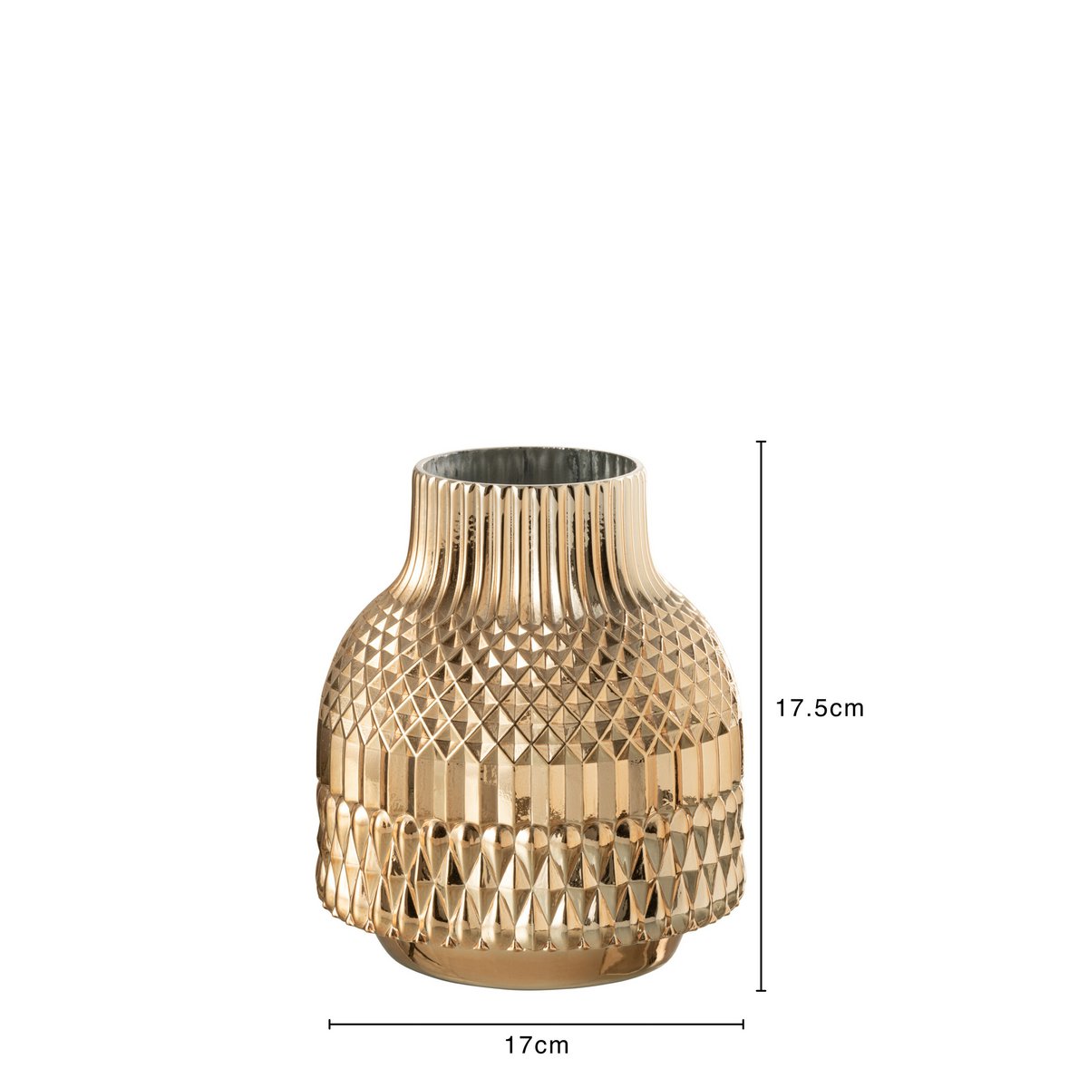 Vase J-Line Ari avec des fleurs, décoration raffinée