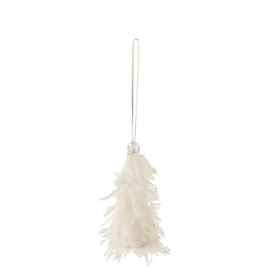 Cintre Kestboom+ Glitters en plumes blanches, élégant et raffiné