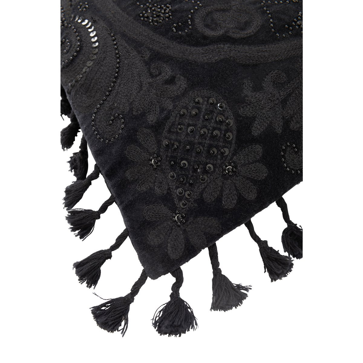 Coussin J-Line noir en situation dans un salon moderne