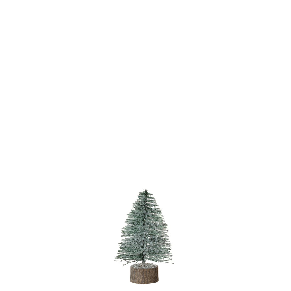 Décoration arbre de Noël en plastique vert, vue de face