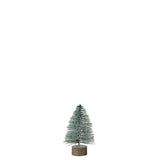 Décoration arbre de Noël en plastique vert, vue de face
