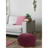 Tabouret de tricot pouf Ø 45 h 30 cm cm siège pouf tricot plancher