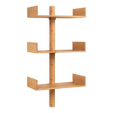 Vue latérale de l'étagère murale Villa Shelf en bambou