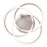 Plafonnier LED en aluminium brossé blanc 58 cm