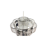 La lampe à pendentif en acrylique "fantaisie" de lustres modernes en métal et en plastique en chrome, avec version E27 et un Øvon 32 cm