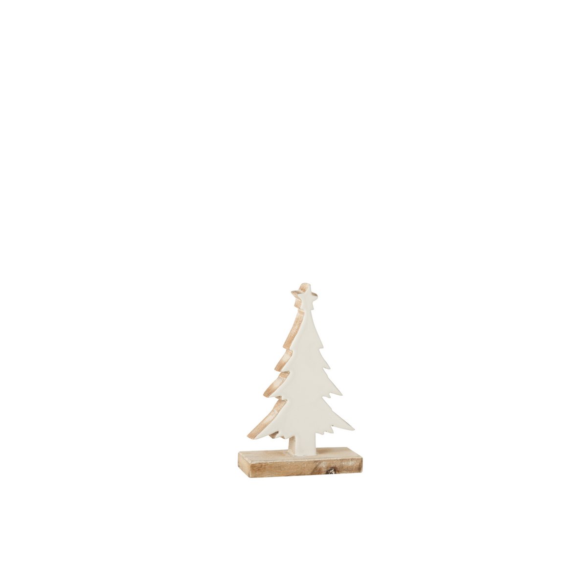 Sapin décoratif Mango en bois blanc, design moderne et épuré par J-Line