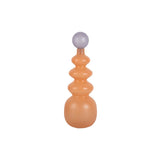 Vase Alegre Large Ring en verre orange, vue de face
