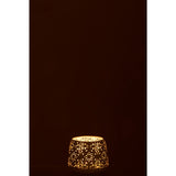 Bougeoir J-Line Oriental, détail du design élégant en métal et verre blanc