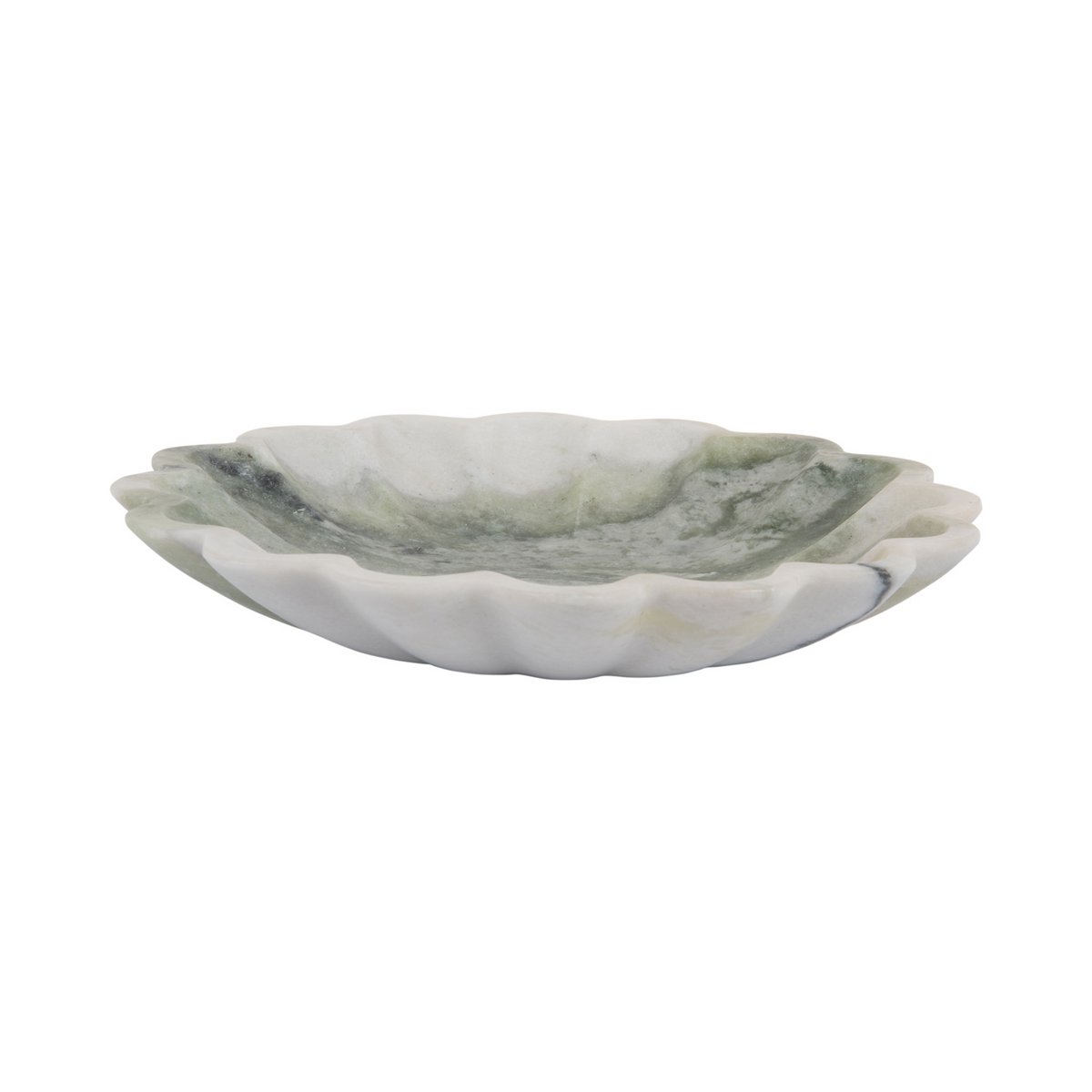 Bol Fleur Grand en marbre vert avec un design élégant et minimaliste.