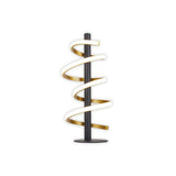 Lampe de table à LED "Belleza", lampe de table en métal moderne et en plastique en noir, or et blanc, avec des LED fermement construites, 50 cm de haut, l'éclairage pour le salon, la salle à manger, la chambre ou le bureau.