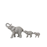Élément décoratif éléphant en polyresine gris de J-Line, vue de face