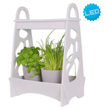 Mini jardin LED h:50cm blanc "Jardin"