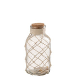 Vase Coquillages Sable J-Line sur une table, décor élégant