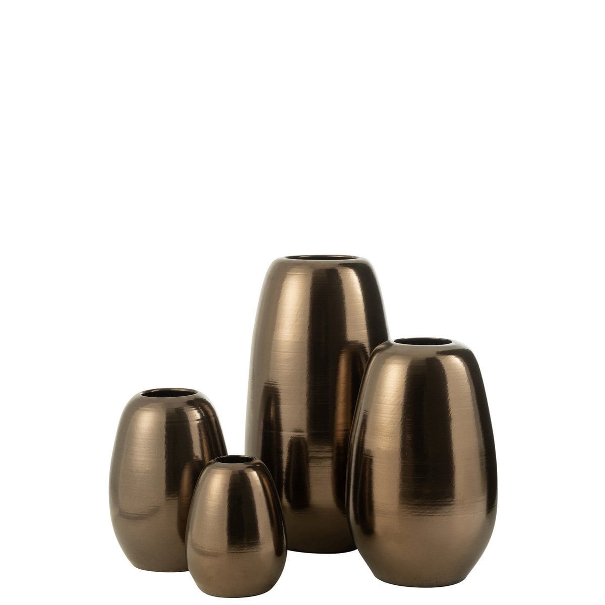 Vase J-Line en porcelaine noir, vue latérale, ambiance chic