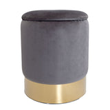 Tabouret en velours tabouret de décoration et tabouret de velours de décof avec espace de stockage u.