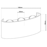 Lampe murale extérieure LED "Auron", en métal en anthracite, avec LED intégrée