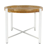 Table d'appoint ø55cm table basse table de salon ronde structure métal Sioux