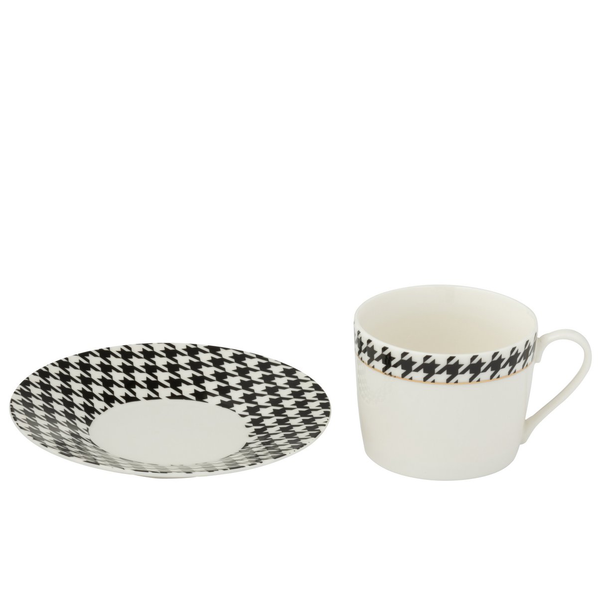 Soucoupe J-Line assortie, élégance intemporelle en porcelaine.