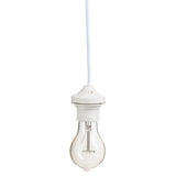Douille de lampe J-Line en verre transparent et plastique blanc, design moderne