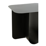 Table d'Appoint J-Line Carrée en Métal Noir sur un fond neutre