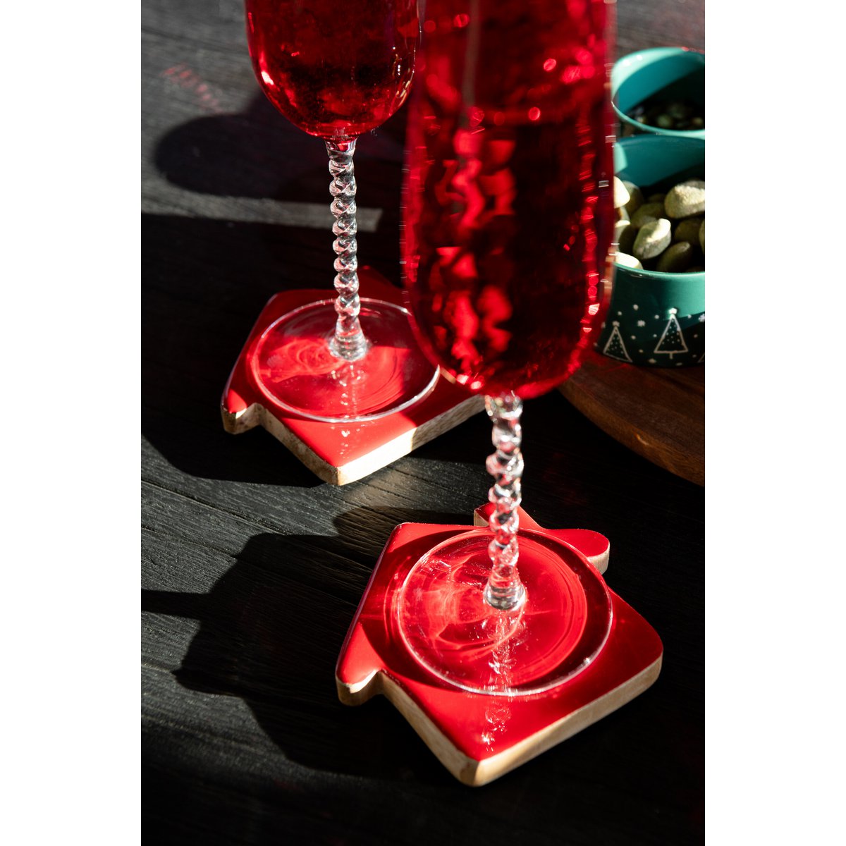 Lot de 4 sous-verres J-Line, parfaits pour un usage quotidien