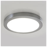 Le plafond LED "bonus", fonction, plafond métallique et plastique, les anneaux en chrome et blanc peuvent être modifiés, avec des LED fermement construites, 22,5 cm de diamètre